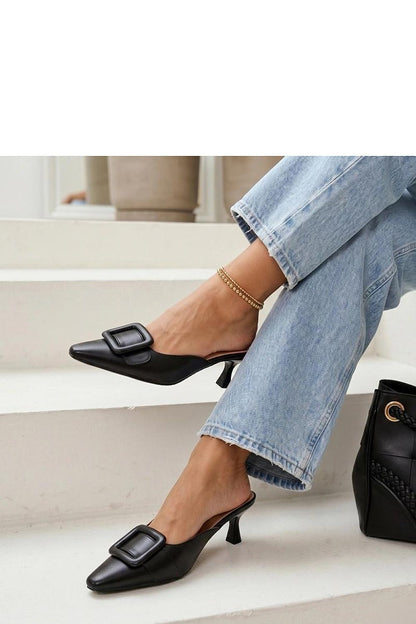 Women's White, Yellow, and Black Faux Leather Block Heel Heeled Sandals view 7