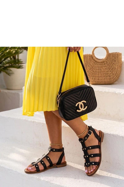Women's White, Yellow, and Black Faux Leather 2 Cm Heel Sandals view 6