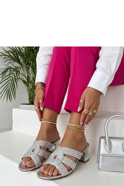 Women's Black, Yellow, and Grey Faux Leather Block Heel Strap Detail Heeled Sandals view 6