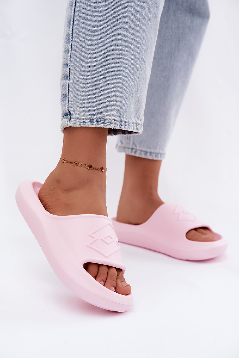 Women's Beige, Black, and Pink Platform Sandals view 7