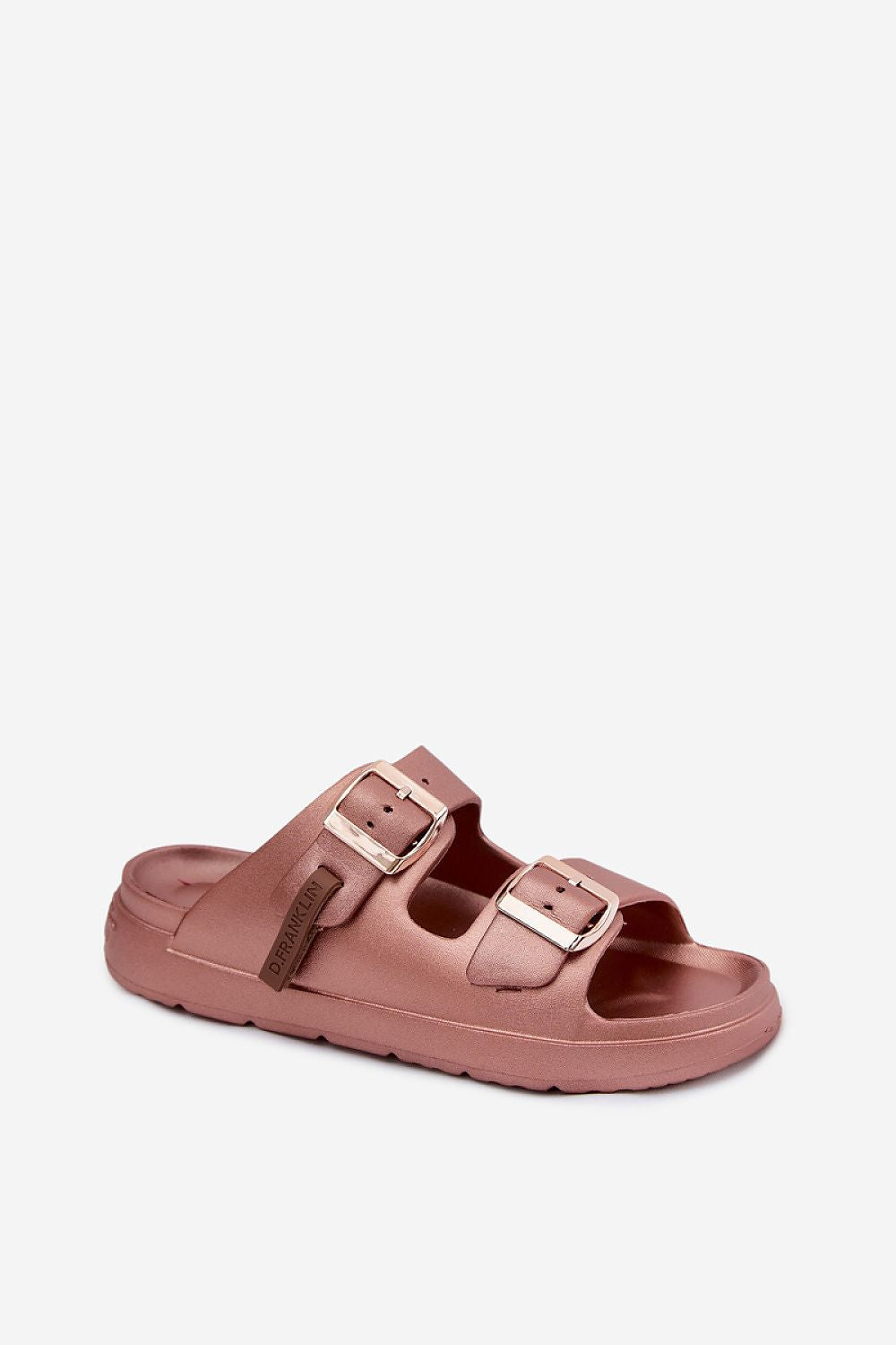 Women's Pink and Yellow Strap Detail Easy-fit Elastic Detail Platform Sandals view 5