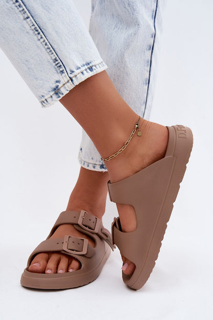 Women's Pink and Yellow Strap Detail Easy-fit Elastic Detail Platform Sandals view 16
