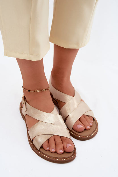 Women's Black and Yellow Faux Leather Strap Detail 1.5 Cm Heel Sandals back view