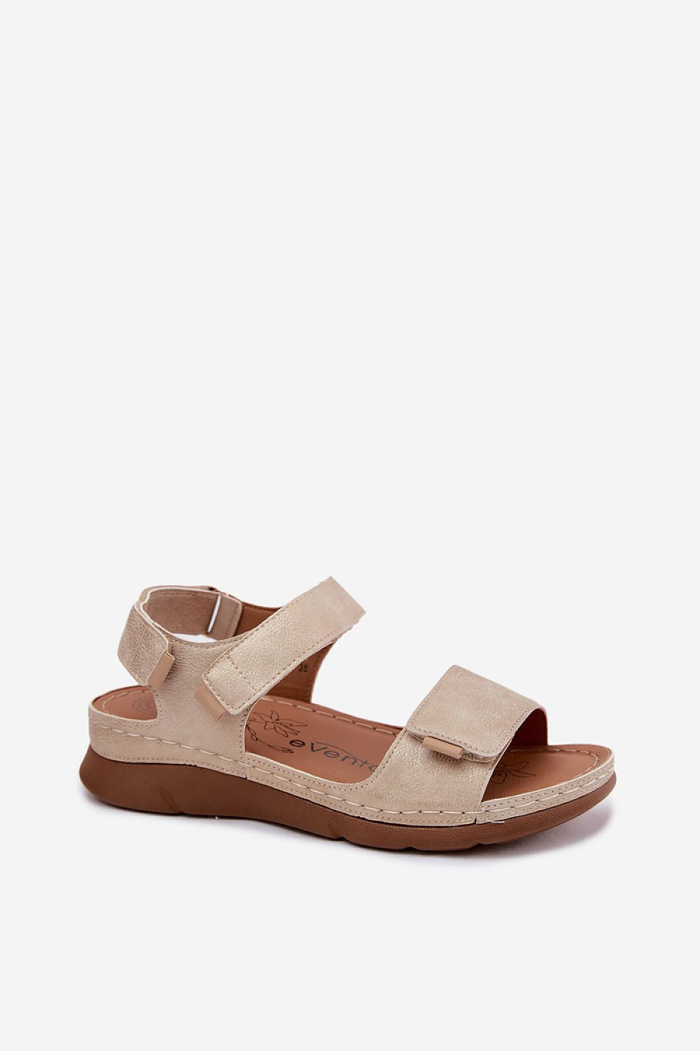 Women's White, Yellow, and Beige Faux Leather 5 Cm Heel Wedge Sandals view 5