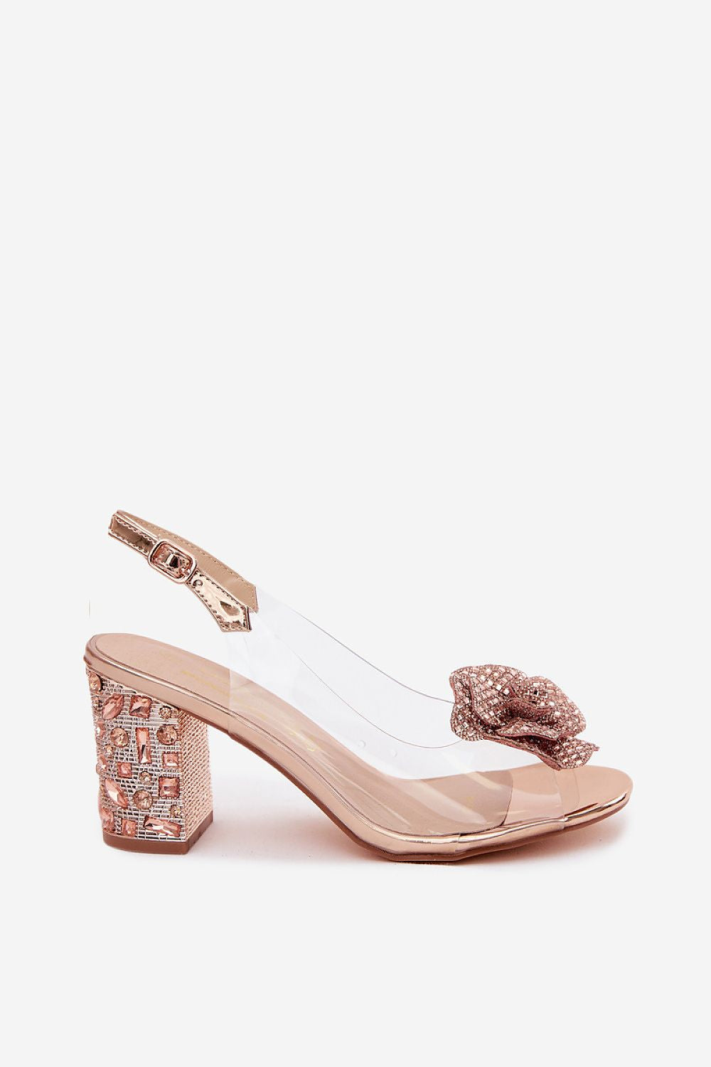 Women's Grey, Yellow, and Pink Heeled Sandals view 9