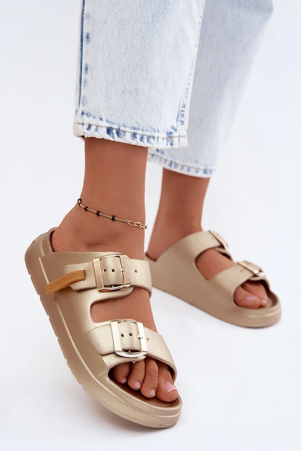 Women's Pink and Yellow Strap Detail Easy-fit Elastic Detail Platform Sandals view 10