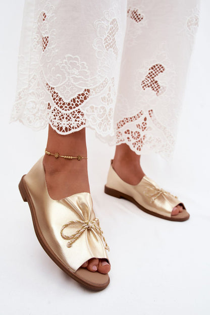 Women's White, Yellow, and Beige Faux Leather 2 Cm Heel Sandals back view