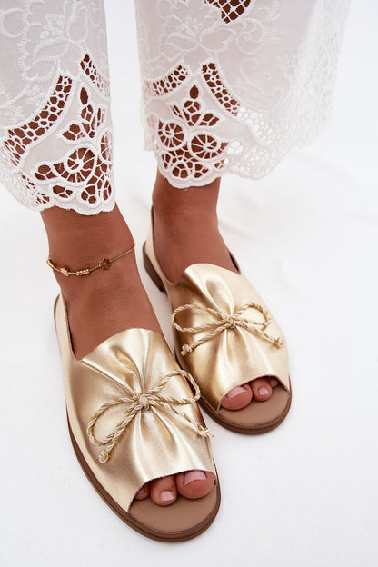 Women's White, Yellow, and Beige Faux Leather 2 Cm Heel Sandals view 6