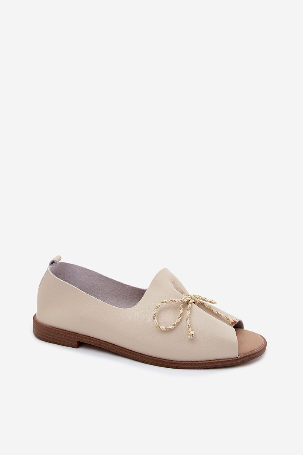 Women's White, Yellow, and Beige Faux Leather 2 Cm Heel Sandals view 8