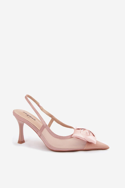 Women's Black, Beige, and Brown Heeled Sandals view 6