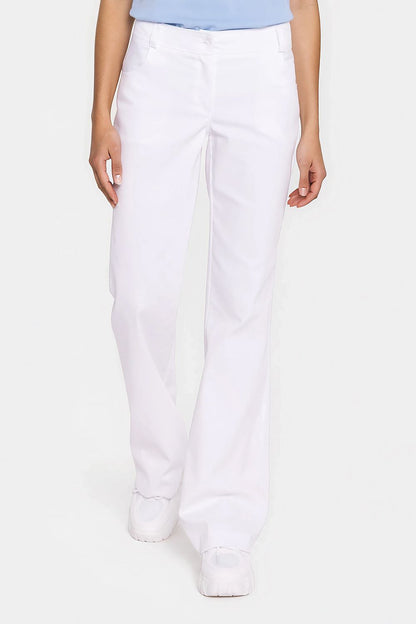 Women's white low-rise bootcut jeans classic denim trousers by Nife