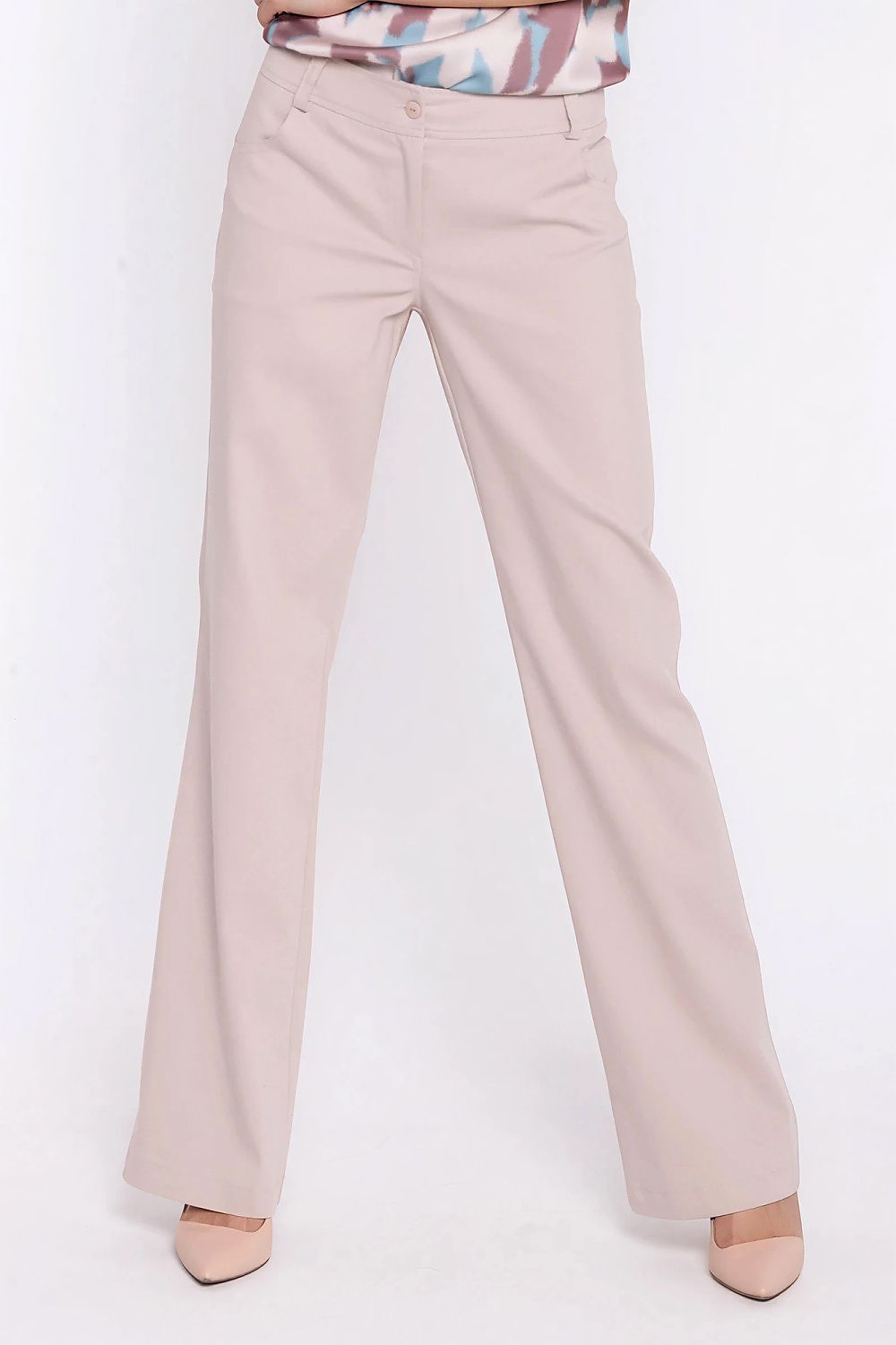 Women's white low-rise bootcut jeans classic denim trousers by Nife