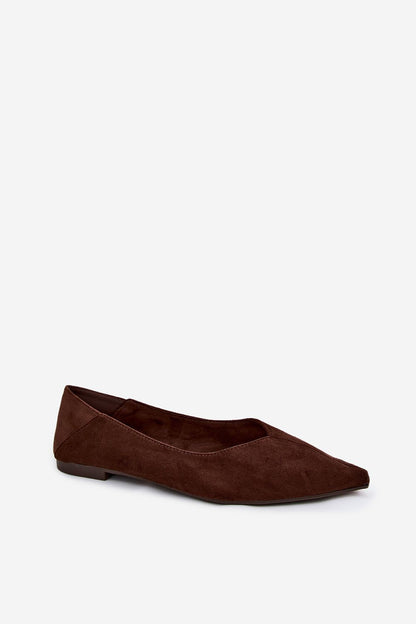 Women's Green, Yellow, and Brown Suede 0.5 Cm Heel Ballet Flats view 8