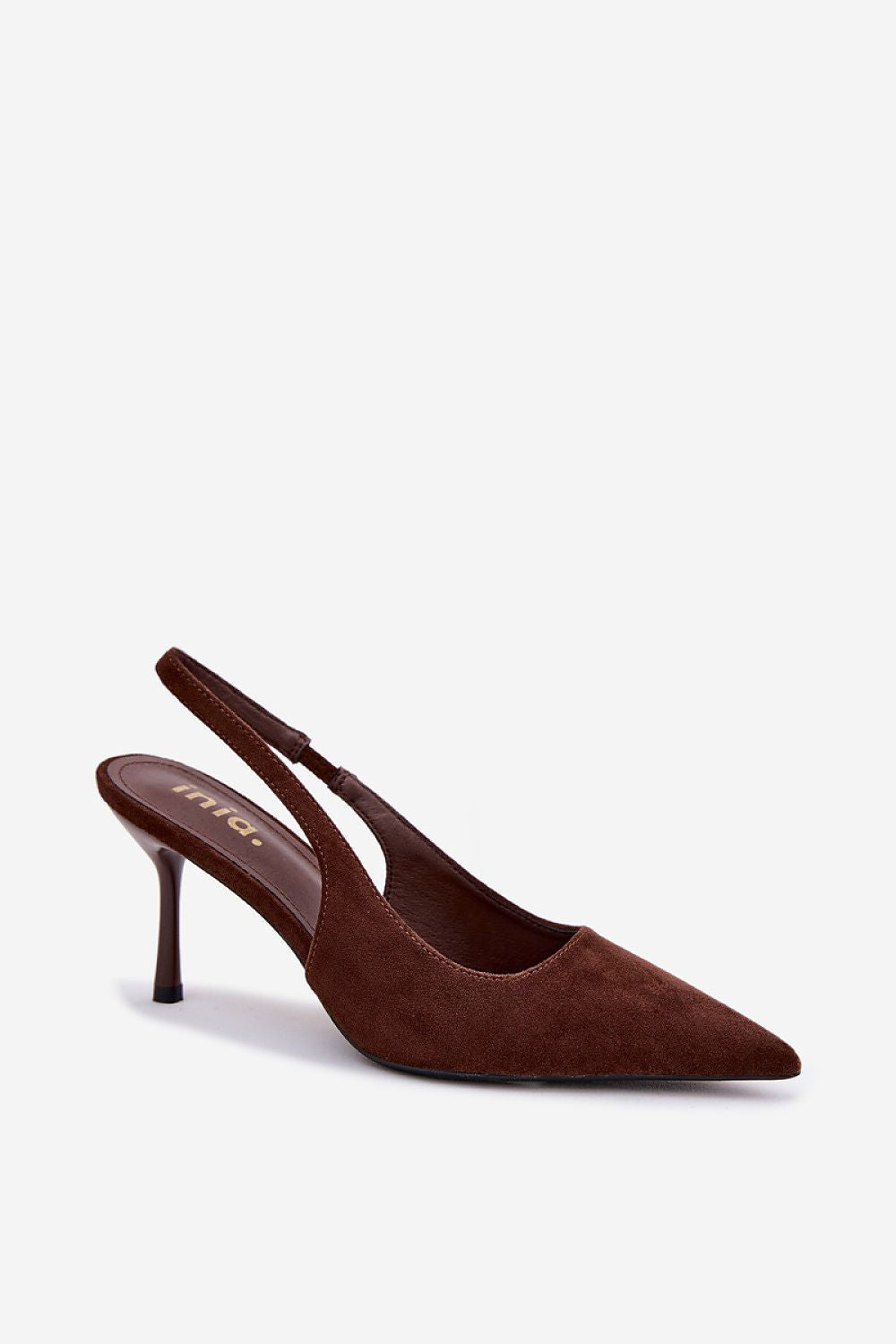 Women's Beige, Black, and Brown Suede Heeled Sandals view 9