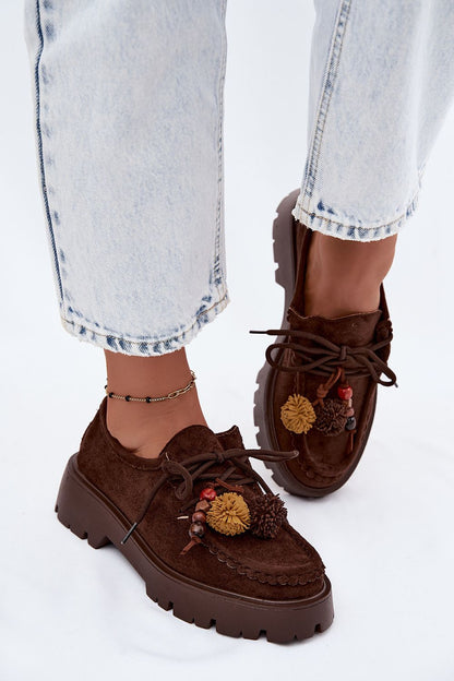 Women's Black, Brown, and Beige Suede Platform Ankle Boots back view
