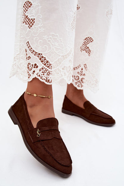Women's Yellow, Beige, and Blue Suede 1.5 Cm Heel Moccasins view 12