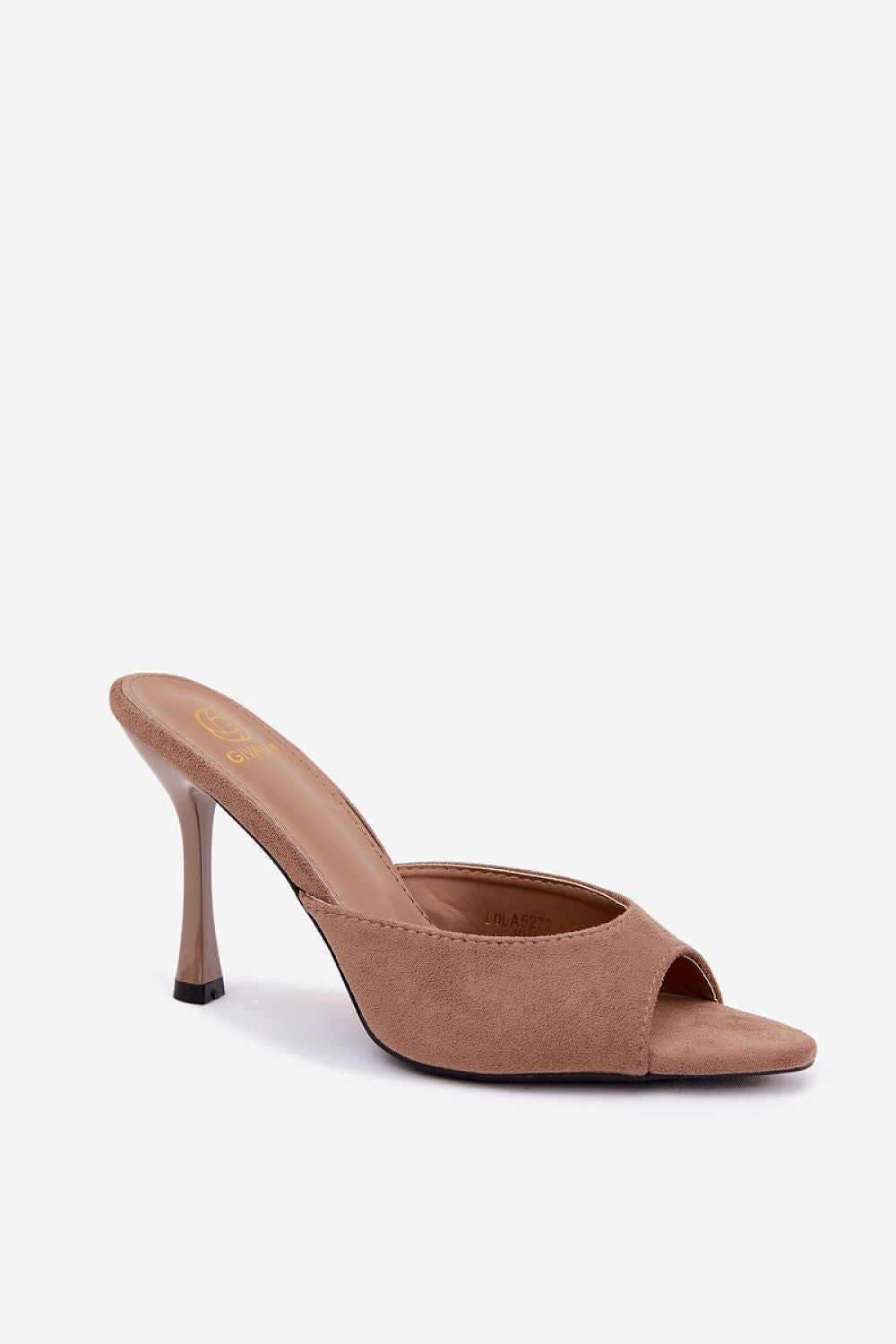 Women's Red, Black, and Beige Suede Heeled Sandals view 8