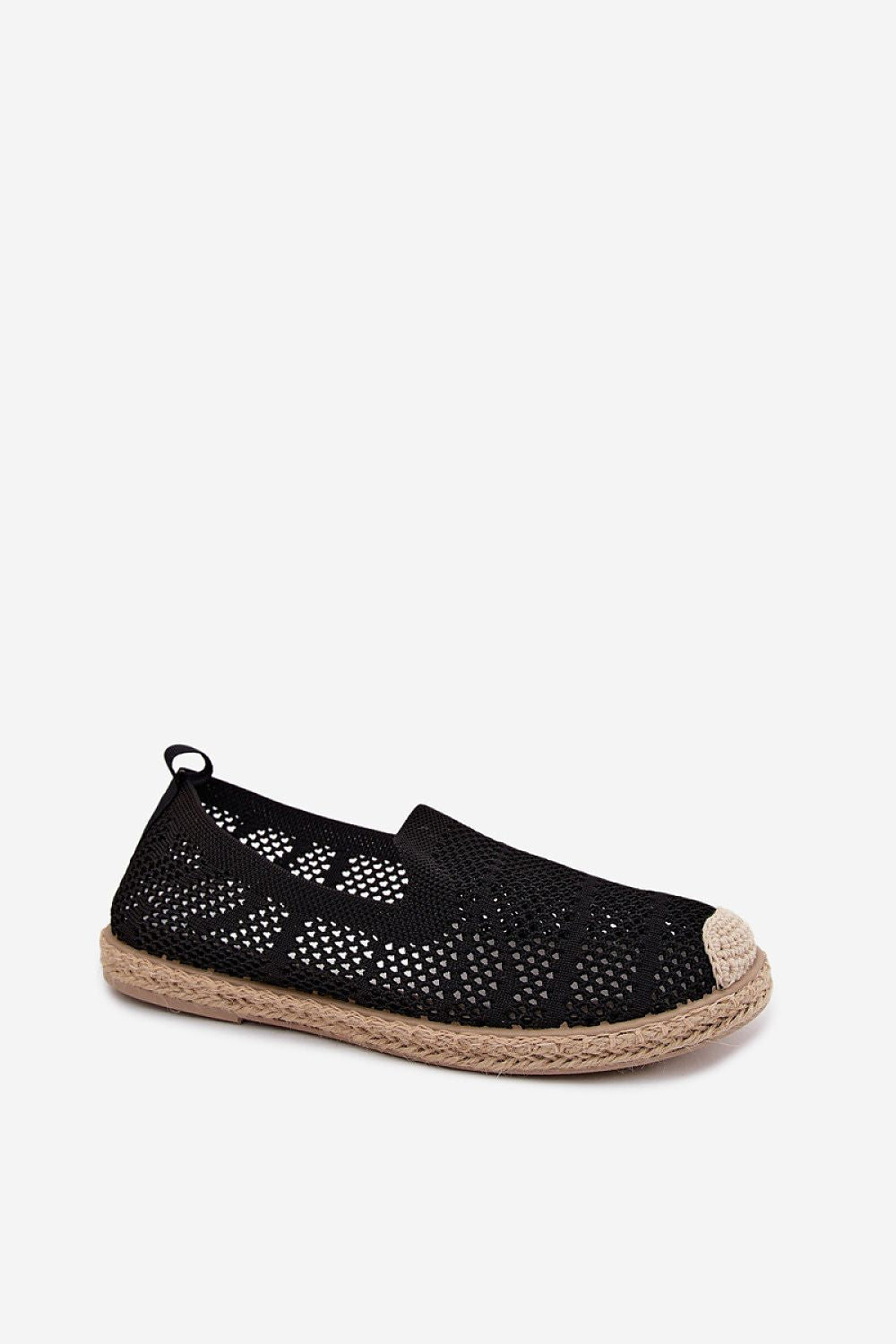 Women's Beige and White Fabric Openwork Detail Espadrilles view 11