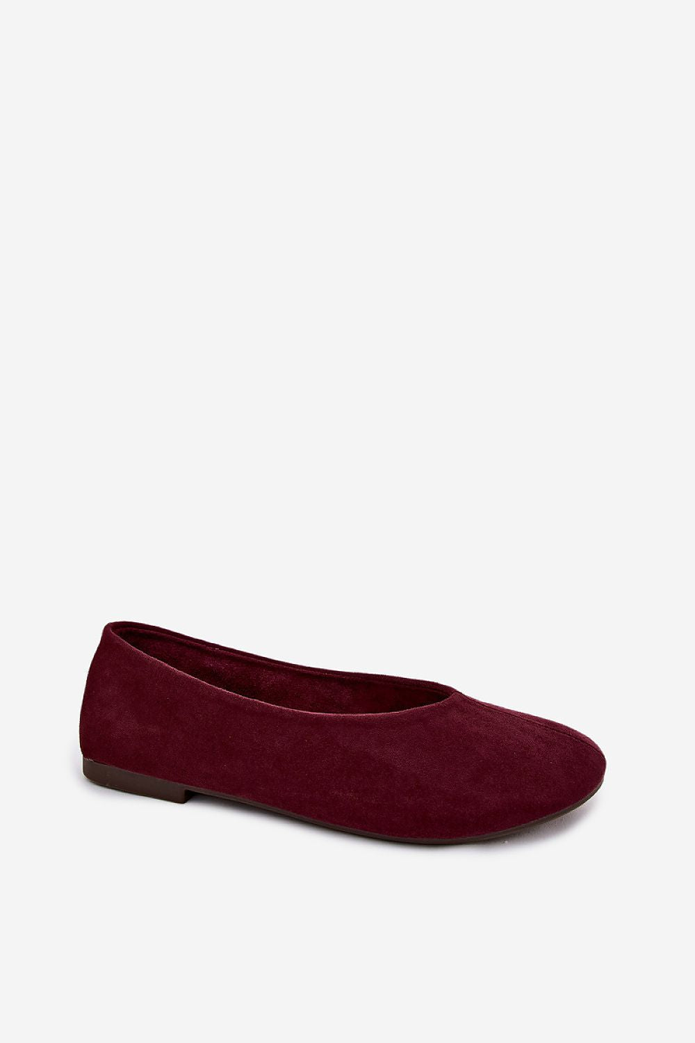 Women's Black, Violet, and Blue Suede 1 Cm Heel Ballet Flats view 6