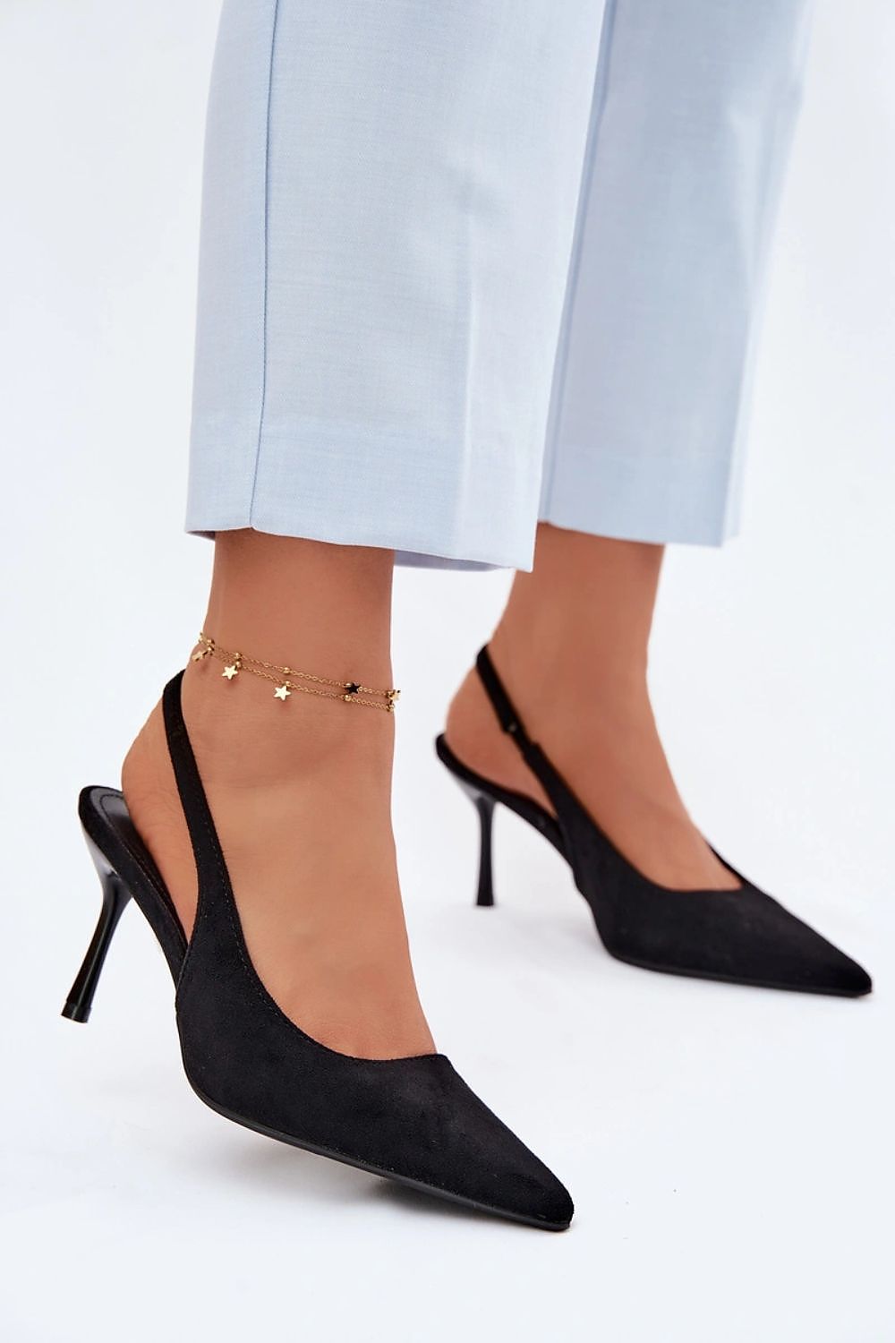 Women's Beige, Black, and Brown Suede Heeled Sandals view 7
