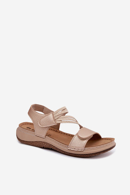 Women's Yellow Faux Leather Platform Sole Strap Detail Sandals side view