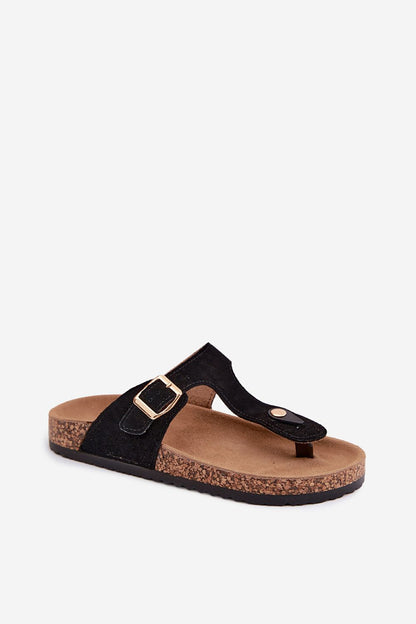 Women's Beige and Brown Suede Platform Sole Strap Detail Japanese Flip-flops view 11