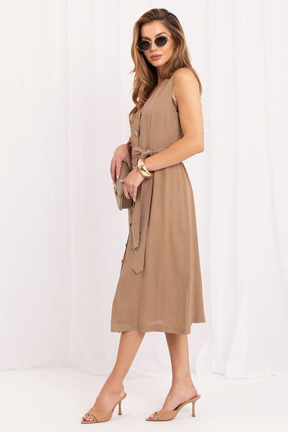 Women's Brown Daydress side view