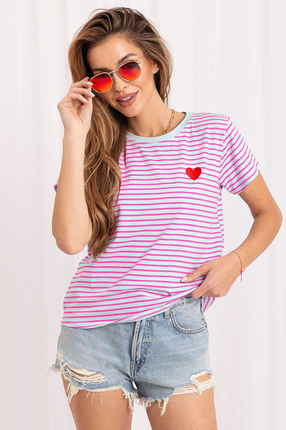 Women's Pink and Yellow T-shirt view 18