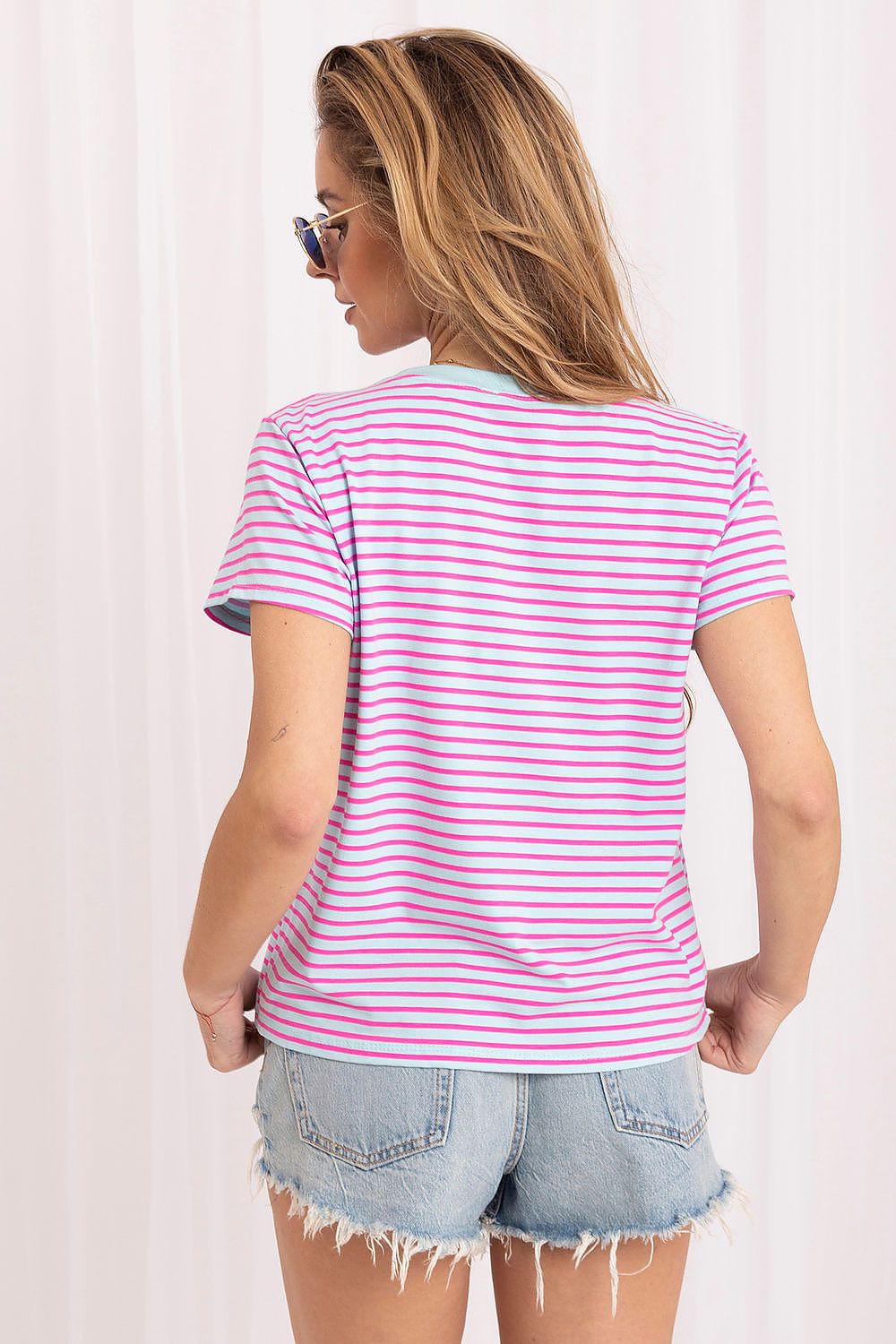 Women's Pink and Yellow T-shirt view 20