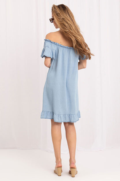Women's Blue Daydress Lace detail view