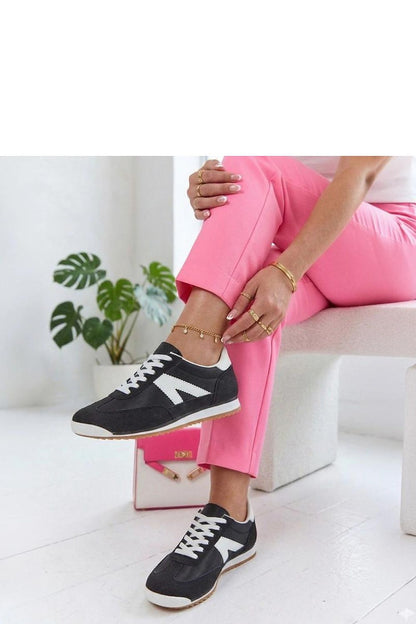 Women's White and Black Suede Sport Sneakers view 5
