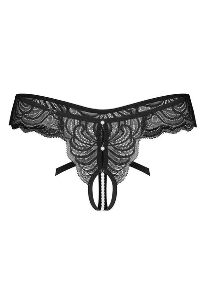 Women's Black T-backs detail view