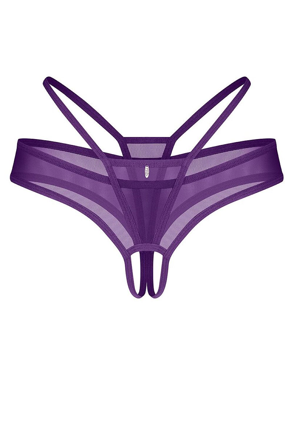 Women's Violet Strap Detail T-backs side view