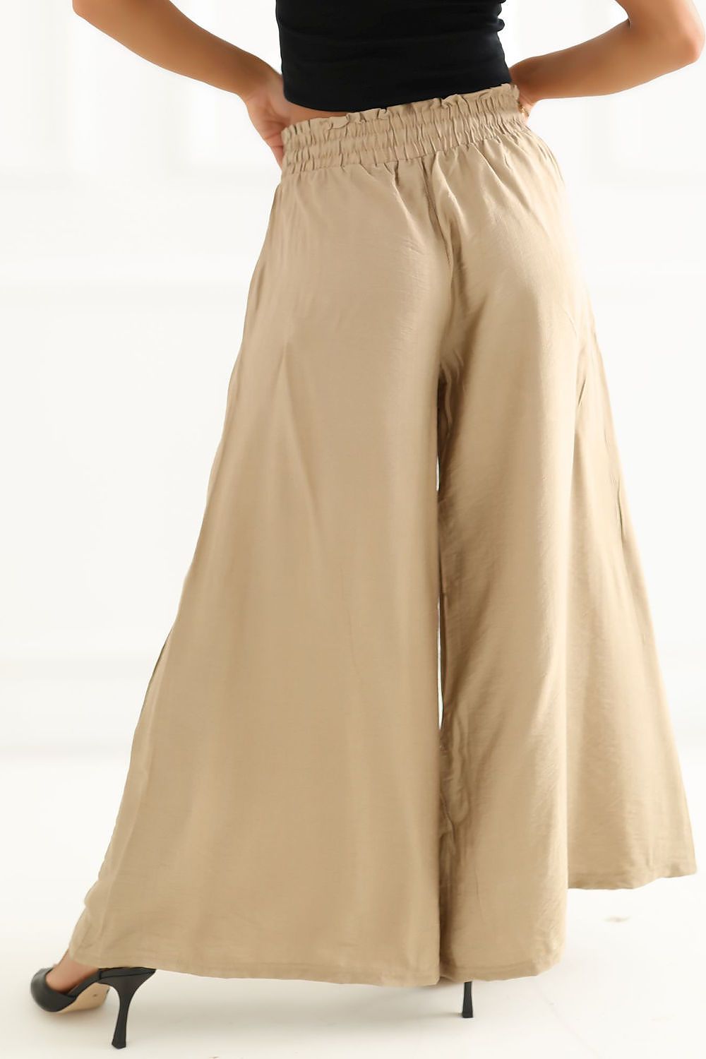 Women's Brown, Grey, and Black Women Trousers detail view