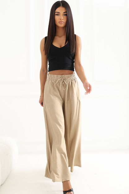 Women's Brown, Grey, and Black Women Trousers back view