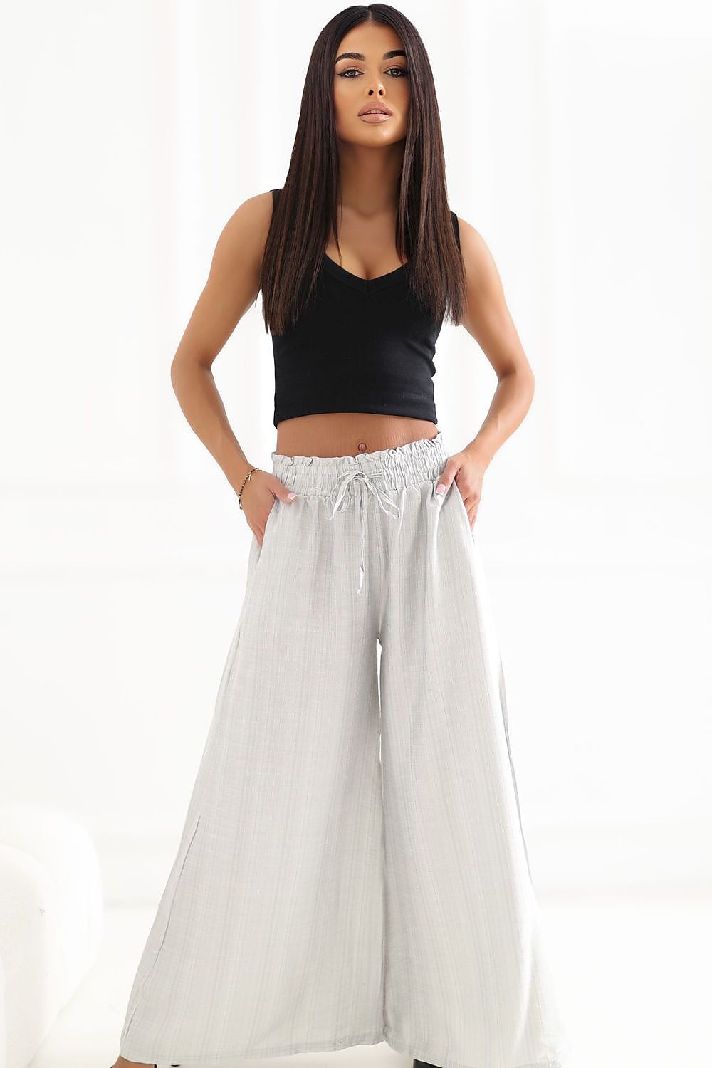 Women's Brown, Grey, and Black Women Trousers view 6