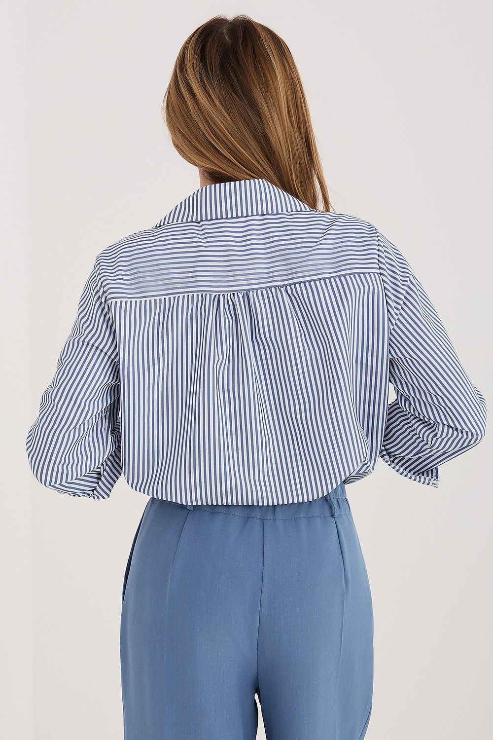Women's Black, Blue, and Navy Blue Long Sleeve Shirt view 11