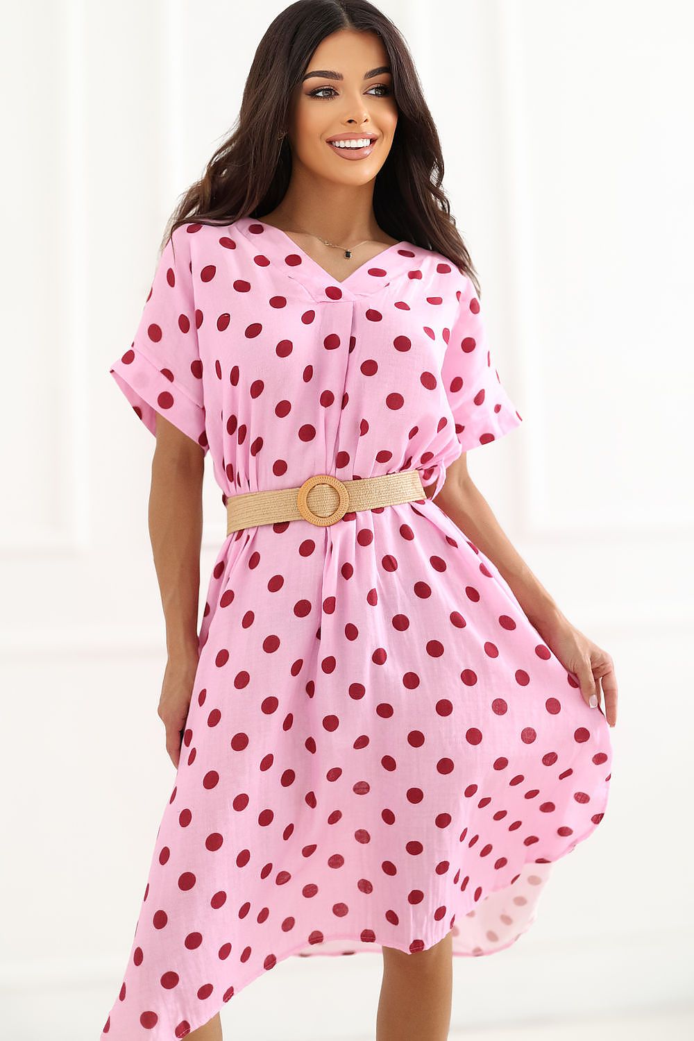 Women's Blue, Pink, and Navy Blue Daydress view 5