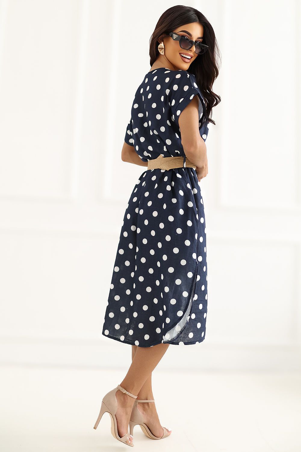 Women's Blue, Pink, and Navy Blue Daydress view 11