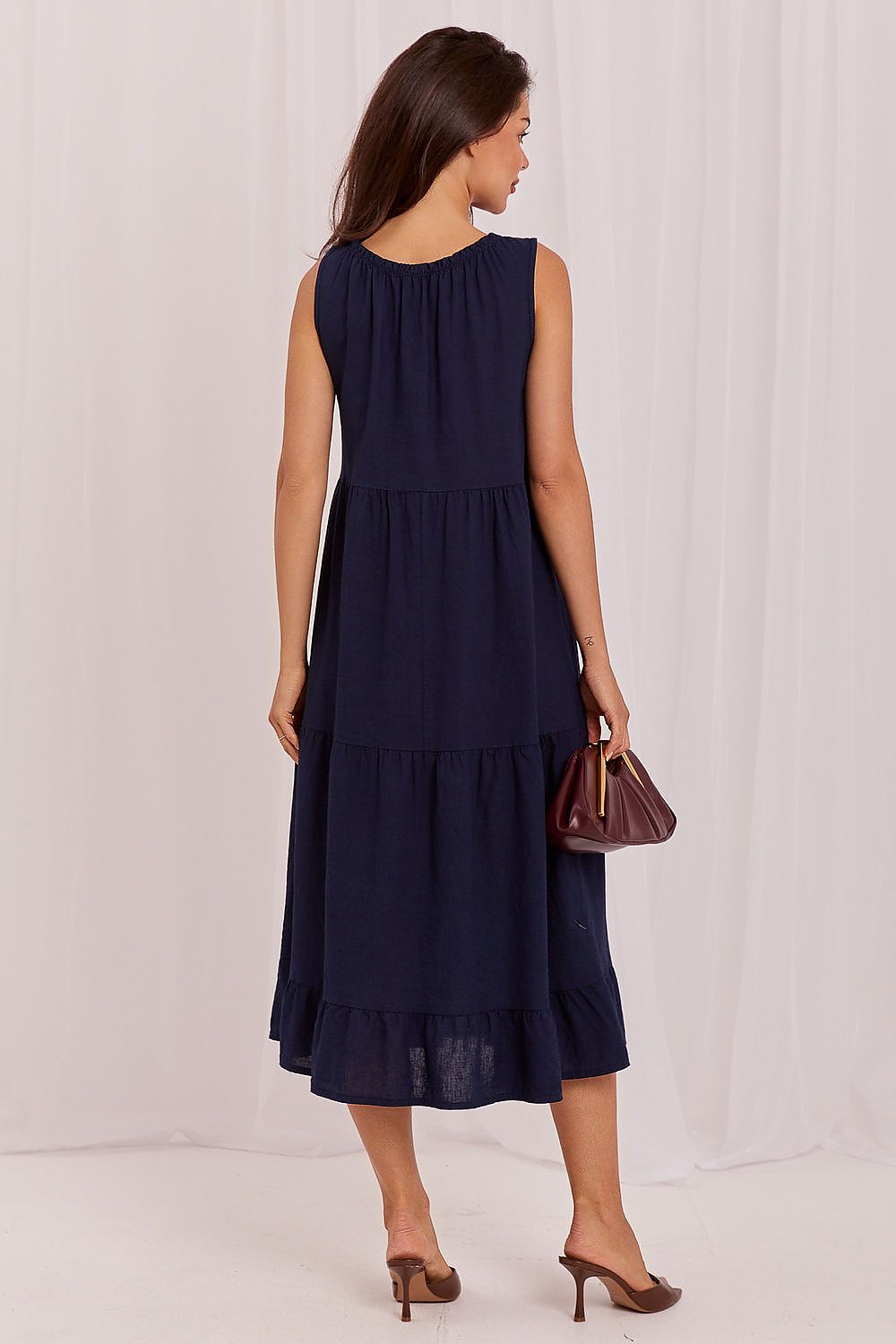 Women's Navy Blue and Black Daydress detail view