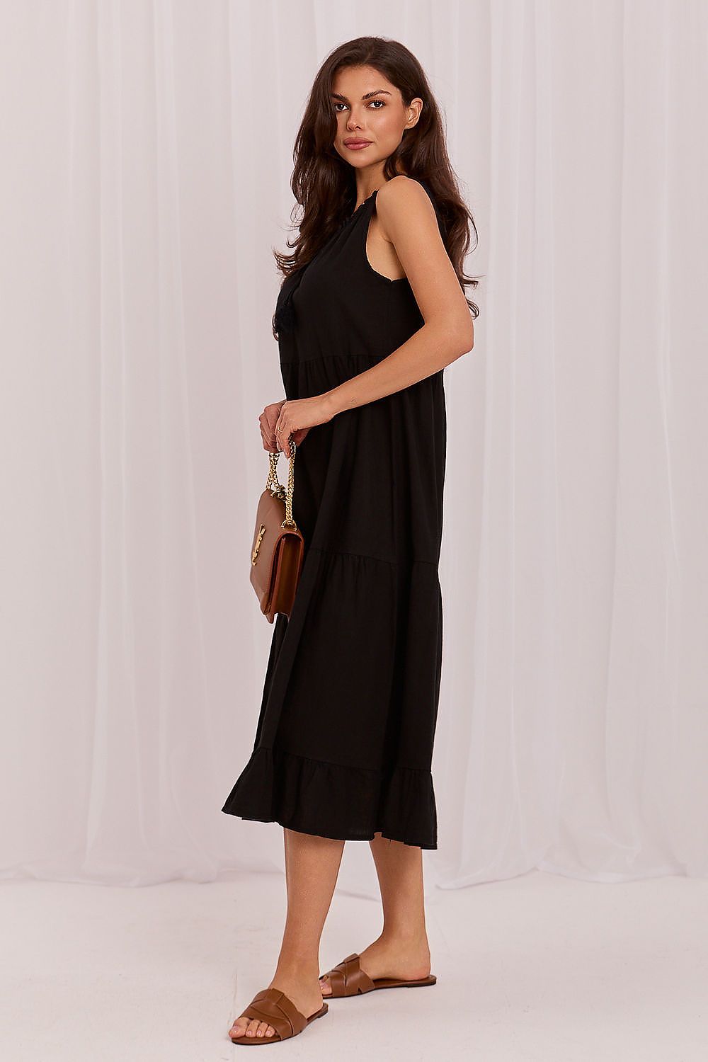 Women's Navy Blue and Black Daydress view 6