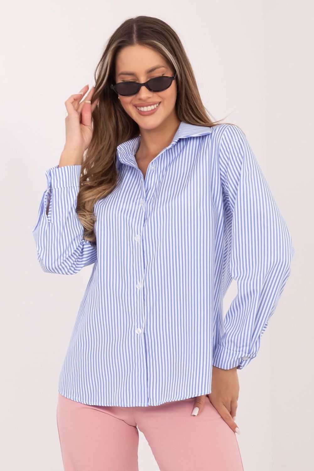 Women's Black, Blue, and Navy Blue Long Sleeve Shirt view 29
