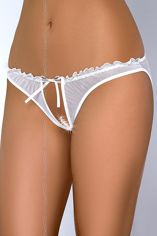 white satin tulle panties front view