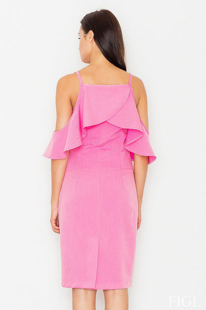 green mini day dress back view