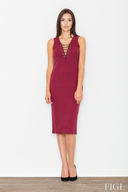 pink evening dress side view