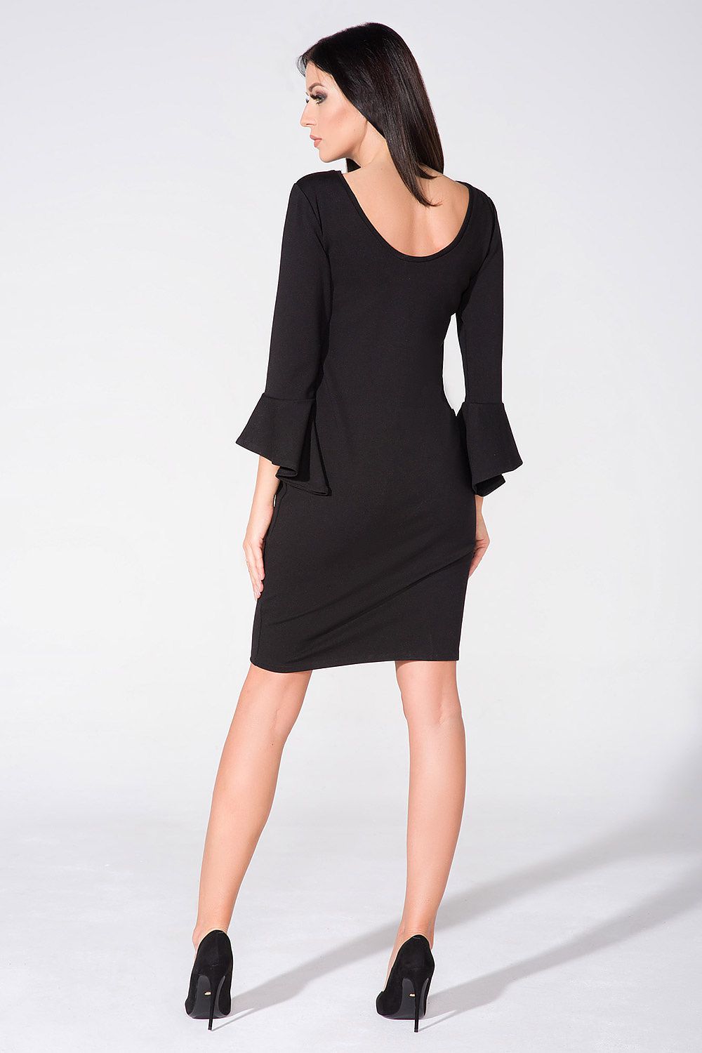 black evening dress alternate angle