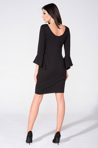 black evening dress alternate angle