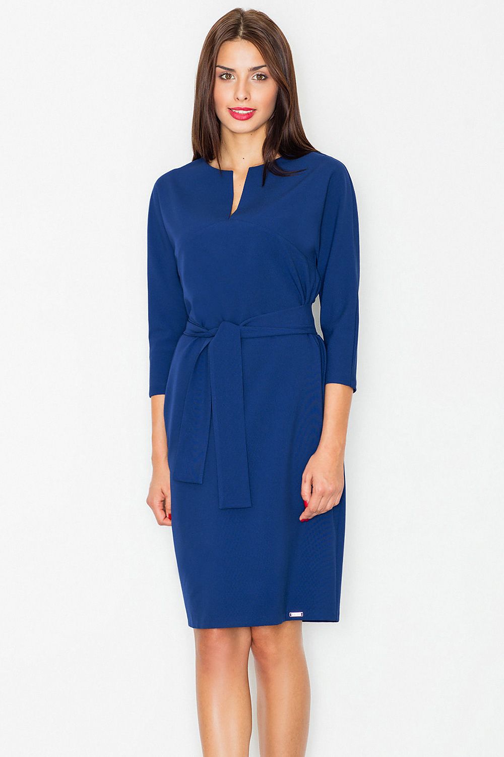 green wrap belted day dress view 7