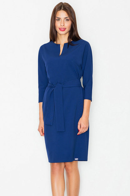 green wrap belted day dress view 7