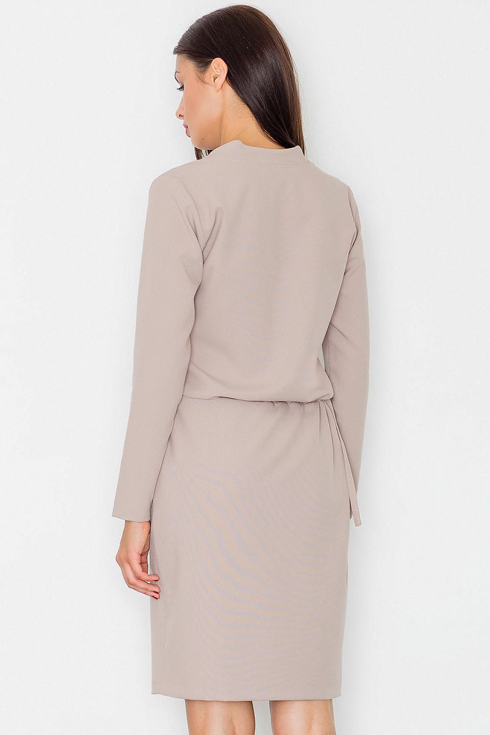 green wrap belted day dress view 12